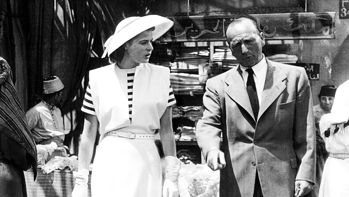 Curtiz med Ingrid Bergman under inspelningen av Casablanca 1942.